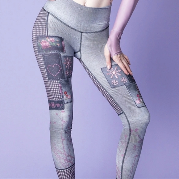 NWOT NIYAMA SOL AMELIA ROSE PATCHWORK ROSE/GREY SM $78 - Picture 1 of 8